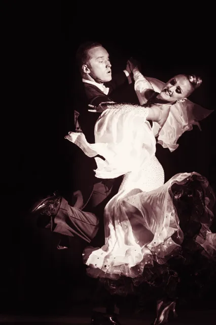 Basil Issaev and Liene Apale dancing ballroom